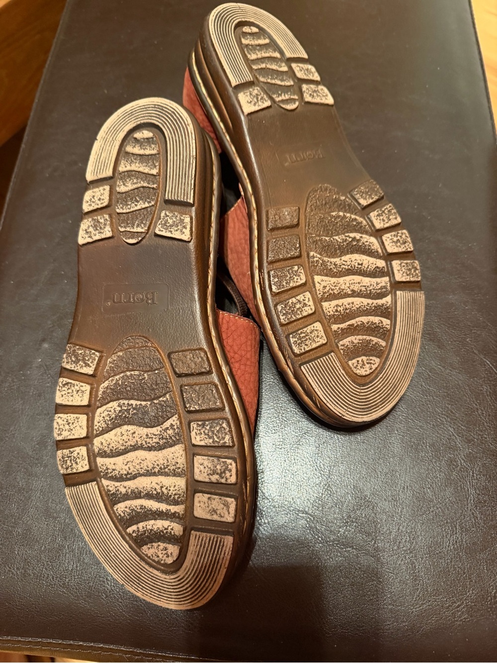 90’s Vintage Born women’s Cove Leather Open Toe Sandal Light Brown Size 9.5 - Picture 3 of 6